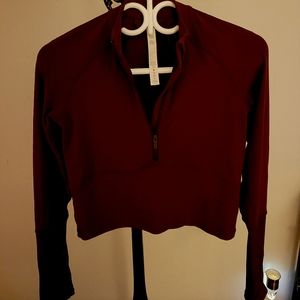 Lululemon EUC - It's Rulu Run Cropped Half-Zip